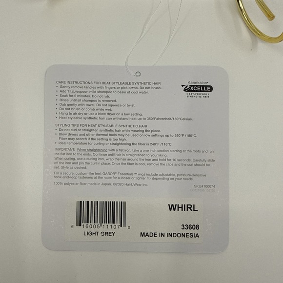 Gabor Essentials Heat-Friendly Whirl Wig Light Grey New In Box Made In Japan - Picture 6 of 9